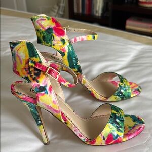 Mix No. 6 Pink and Green Floral Heels